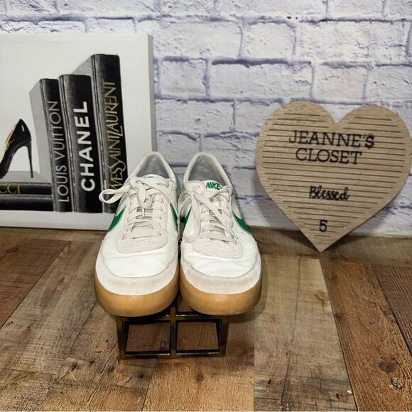 Nike Killshot 2 Lucid Green White Leather Sneakers Shoes 432997-111 Size 10.5 - Picture 3 of 9